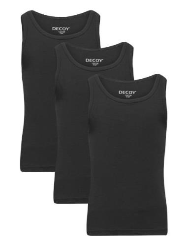 Decoy Girls 3-Pack Singlet Tops T-shirts Sleeveless Black Decoy