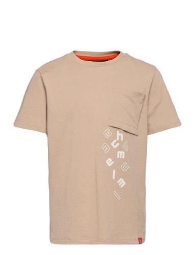 Hmlmarcel T-Shirt S/S Sport T-shirts Short-sleeved Beige Hummel