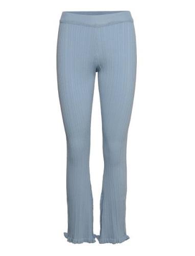 Dahlia Knit Trouser 22-01 Bottoms Trousers Flared Blue HOLZWEILER