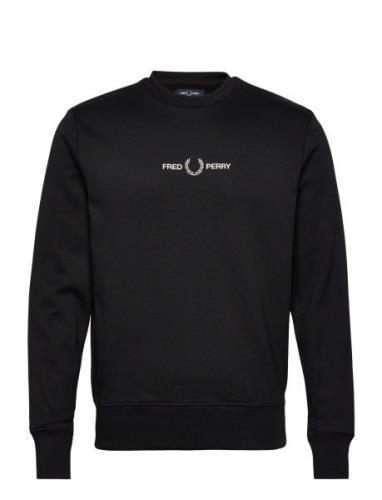 Fred Perry Embroidered Sweatsh Svart