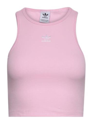 Tank Rib Tops Crop Tops Sleeveless Crop Tops Pink Adidas Originals