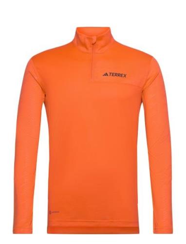 Mt Half Zi Ls Sport Sweat-shirts & Hoodies Sweat-shirts Orange Adidas ...
