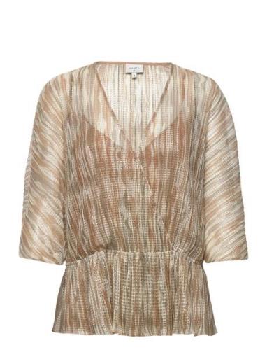 Alaia Printed Lurex Top Tops Blouses Long-sleeved Multi/patterned Dant...
