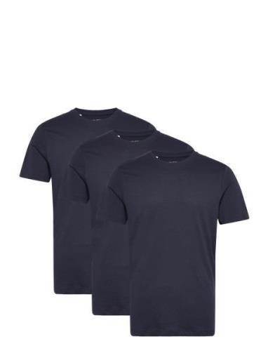 Selected Homme Slhaxel Ss O-Neck Tee W 3 Pack Noos Marinblå