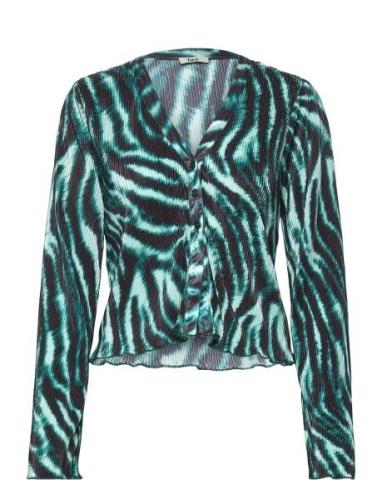 Pleata Rella Shirt Tops Blouses Long-sleeved Multi/patterned Bzr