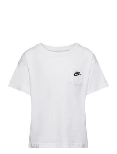B Nsw Relaxed Pocket Tee Sport T-shirts Short-sleeved White Nike