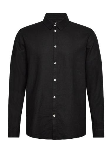 Sdenea Allan Ls Tops Shirts Casual Black Solid