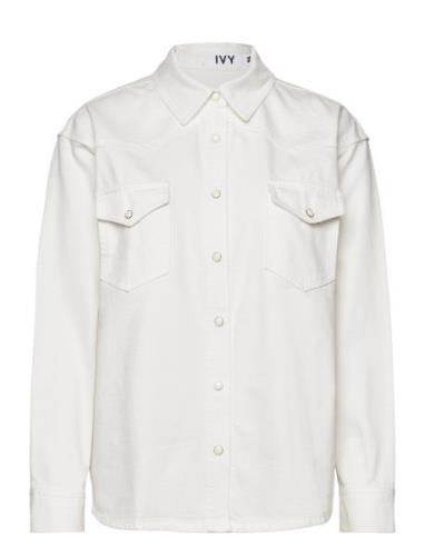 Ivy-Ora Fringe Shirt Tops Shirts Long-sleeved White IVY Copenhagen