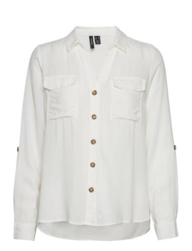 Vmbumpy L/S Shirt New Wvn Ga Noos Tops Shirts Long-sleeved White Vero ...