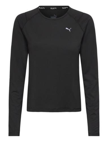 Run Cloudspun Ls Tee W Sport T-shirts & Tops Long-sleeved Black PUMA