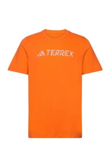 Terrex Classic Logo T-Shirt Sport T-shirts Short-sleeved Orange Adidas...