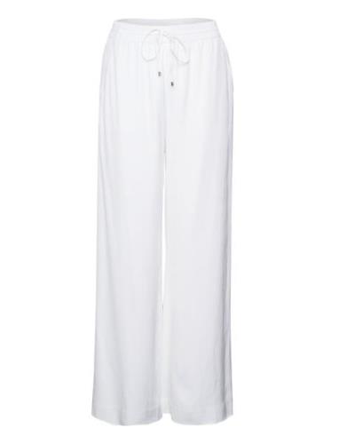 Airy Viscose Twill-Pant Bottoms Trousers Straight Leg White Lauren Ral...