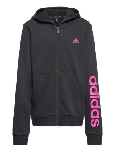 Adidas Sportswear Essentials Linear Logo Full-Zip Hoodie Svart