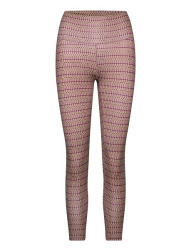 Yga St Aop Tgt Sport Running-training Tights Red Adidas Performance
