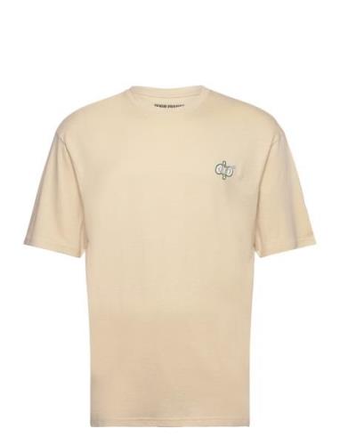 Dptennis Print T-Shirt Tops T-shirts Short-sleeved Beige Denim Project