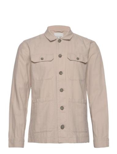 Cfjacobs 0080 Linen Shacket Tops Overshirts Beige Casual Friday