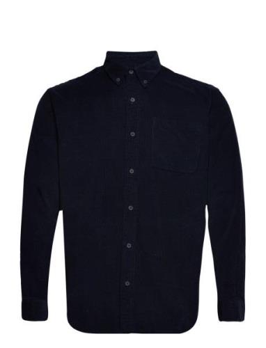 Slhregrick-Cord Shirt Ls W Tops Shirts Casual Navy Selected Homme