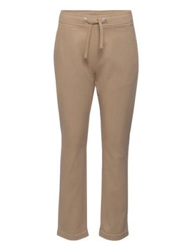 Elastic Chino Pants Bottoms Trousers Beige Tom Tailor