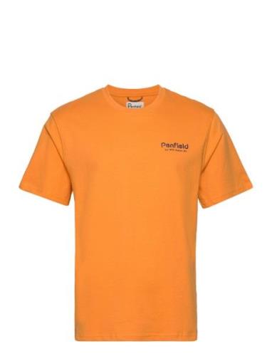 Hudson Script T-Shirt Tops T-shirts Short-sleeved Orange Penfield