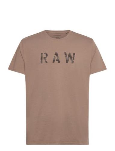 Raw R T Tops T-shirts Short-sleeved Brown G-Star RAW