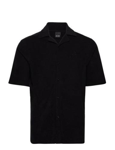 Onsdavis Reg Terry Shirt Tops Shirts Short-sleeved Black ONLY & SONS