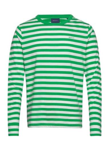 Striped Ls Tops T-shirts Long-sleeved Green GANT
