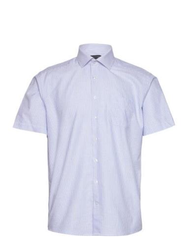 Bs Jarette Modern Fit Shirt Tops Shirts Short-sleeved Blue Bruun & Ste...