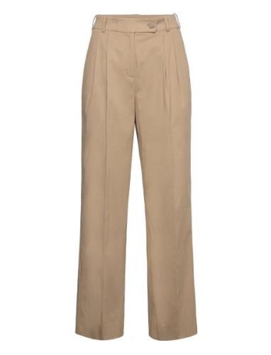 Hw Relaxed Chinos Bottoms Trousers Straight Leg Beige GANT