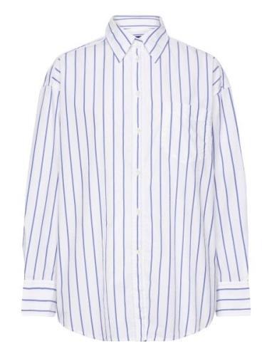 Os Stripe Shirt Tops Shirts Long-sleeved White GANT