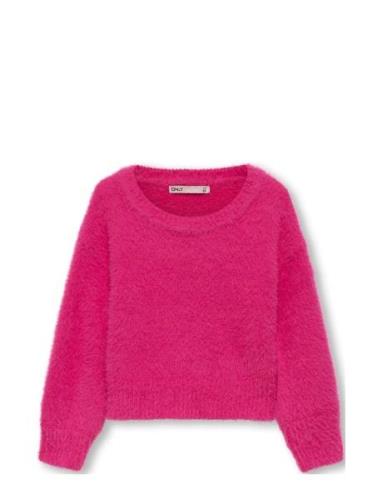 Kmgpiumo L/S Pullover Cp Knt Tops Knitwear Pullovers Pink Kids Only