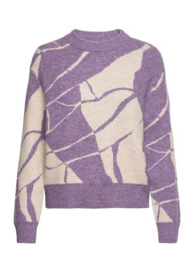 Slrakel Bates Pullover Tops Knitwear Jumpers Purple Soaked In Luxury