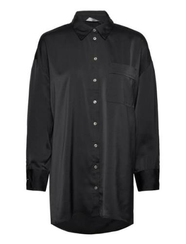 Onlprimrose Ls Sati Dnm Blouse Wvn Tops Shirts Long-sleeved Black ONLY