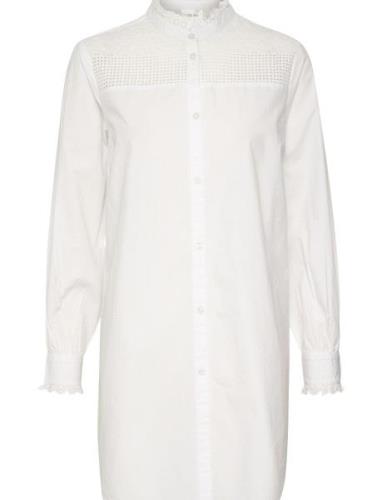 Crviban Shirt Tops Shirts Long-sleeved White Cream