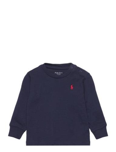 Ralph Lauren Baby Cotton Jersey Long-Sleeve Tee Marinblå