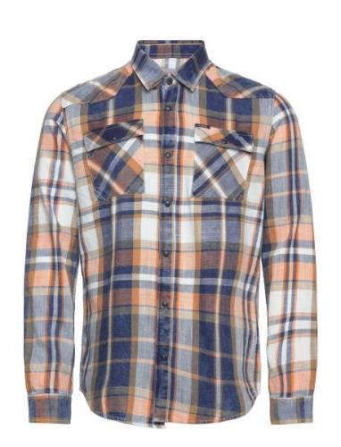 Men`s Shirt Ls Tops Shirts Casual Orange Garcia