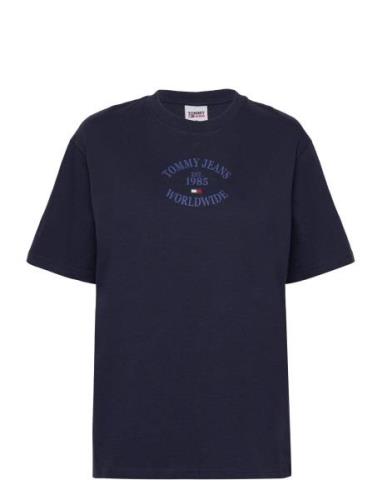 Tjw Rlx Worldwide Tee Tops T-shirts & Tops Short-sleeved Navy Tommy Je...