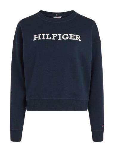 Tommy Hilfiger Reg Monotype Emb Sweatshirt Marinblå