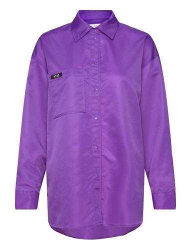 Regan Over D Shirt Tops Shirts Long-sleeved Purple NORR