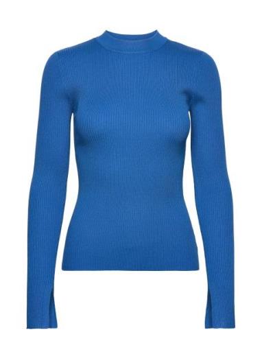 Sherry Slit Top Tops Knitwear Jumpers Blue NORR
