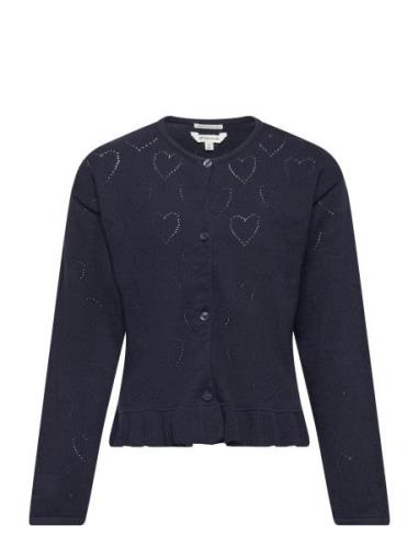 Heart Cardigan Tops Knitwear Cardigans Navy Tom Tailor