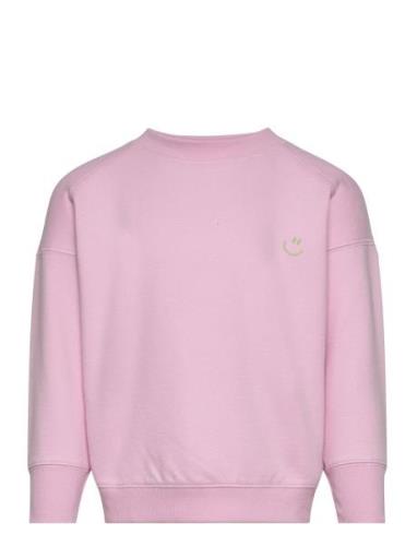 Smiley Sweatshirt Tops Sweat-shirts & Hoodies Sweat-shirts Pink Tom Ta...
