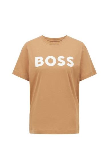 Econte Tops T-shirts & Tops Short-sleeved Brown BOSS