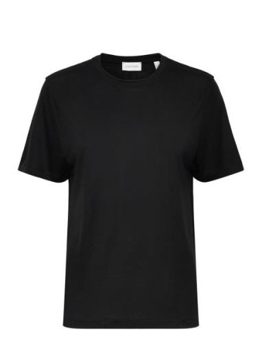 Claudia T-Shirt Tops T-shirts & Tops Short-sleeved Black House Of Dagm...