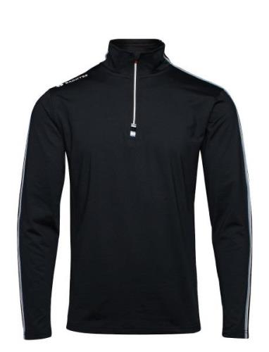 Mens Sporty Baselayer Sport T-shirts Long-sleeved Black BACKTEE