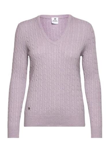 Madelene Pullover Tops Knitwear Jumpers Purple Daily Sports