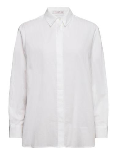 Voila Tops Shirts Long-sleeved White Mango