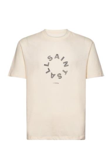 Valence Ss Crew Tops T-shirts Short-sleeved Cream AllSaints