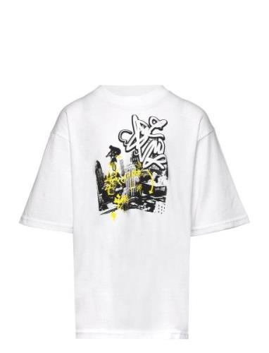 Lindex T Shirt Frontprint Street Vit