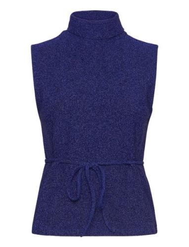 Sinemw Rollneck Top Tops Knitwear Turtleneck Blue My Essential Wardrob...
