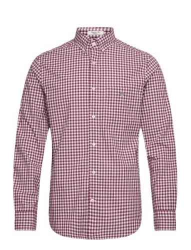 GANT Reg Classic Poplin Gingham Shirt Röd